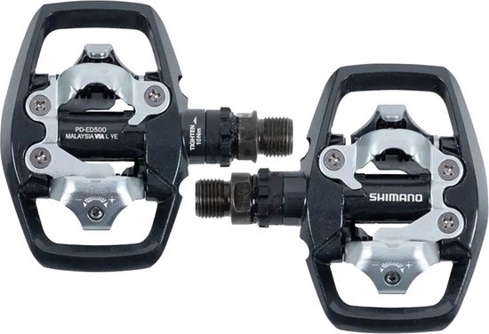Shimano Pedalen Ed500 Mtb Spd Zwart/zilver Set van Shimano — afbeelding 4