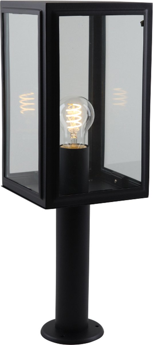 Olucia - SIDNEY - Paaltjeslamp - Zwart - Vorm: Rechthoek