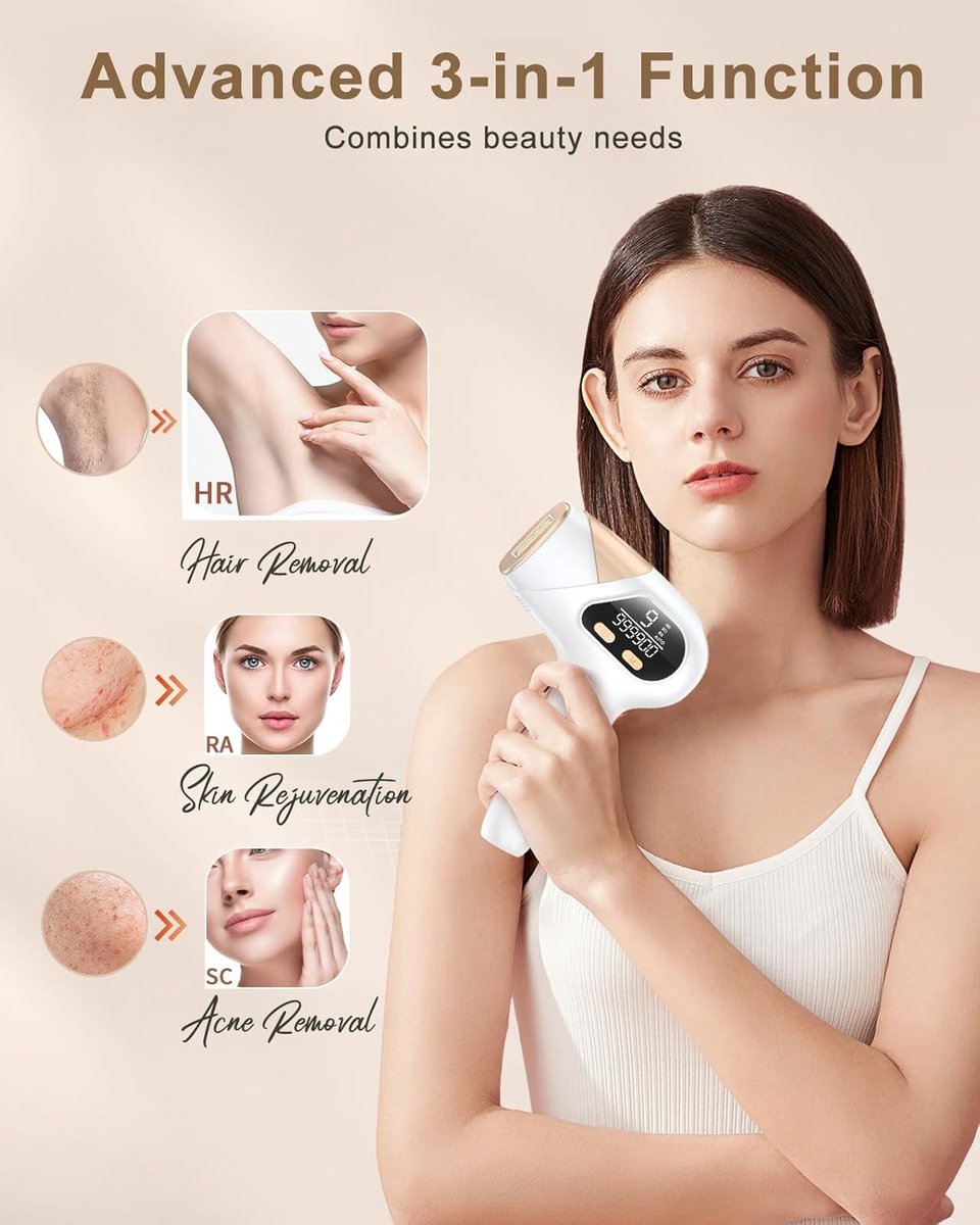 Laser Ontharingsapparaat - Laser Ontharing - Ontharingslaser - Ontharen voor Thuis - Epilator - Epileerapparaat thumbnail 5
