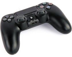 GMB Gaming Draadloze Game Controller voor PS4 en PC - Dual Vibration, LED Lichtbalk, Ergonomisch Ontwerp voor Comfortabel en Realistisch Spel, Zwart