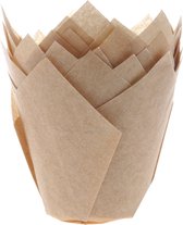 Moules à muffins House of Marie - Tulipe - Kraft - pk / 36