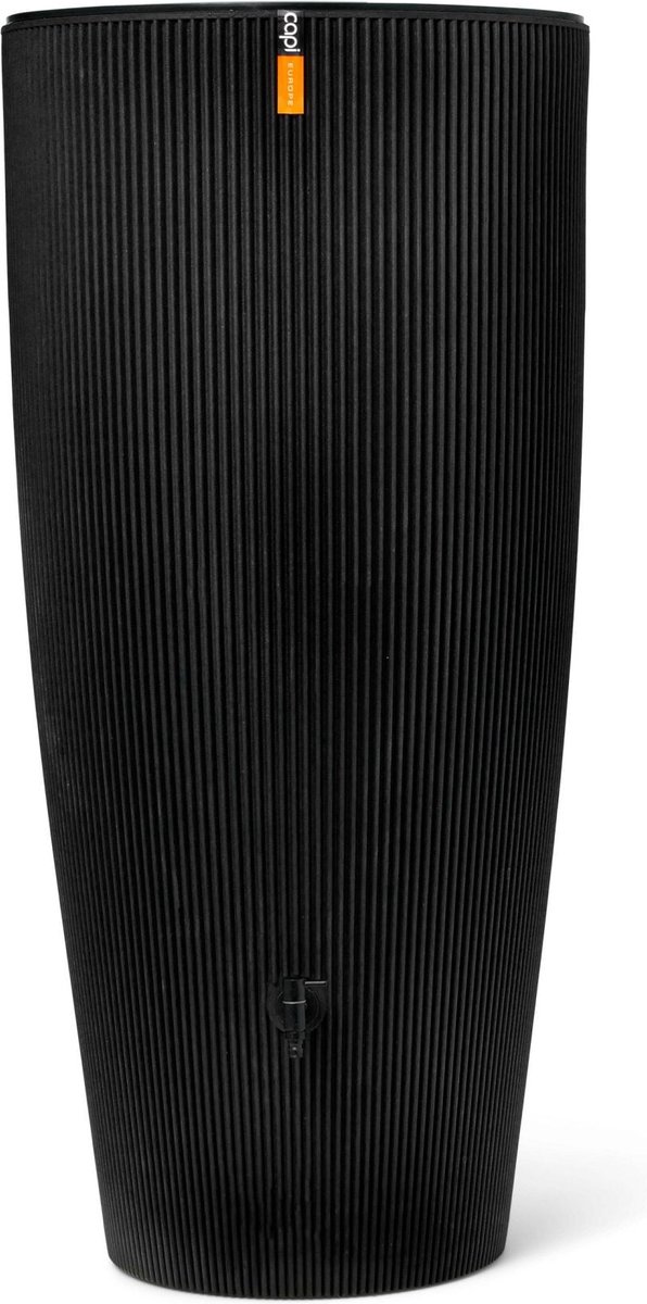 Capi Europe - Regenton Groove 330L - 66x66x140 - Grijs - Voor buiten - Breukbestendig - Lichtgewicht - Levenslang garantie