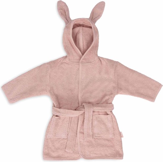 Jollein - Badjas Bébé Terry 3-4 Ans - Badjas Enfants avec Capuche - Rose Sauvage