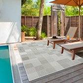 Bol.com the carpet Lagos robuust buitentapijt modern weerbestendig & UV-bestendig voor balkon terras en serre maar ook geschikt ... aanbieding