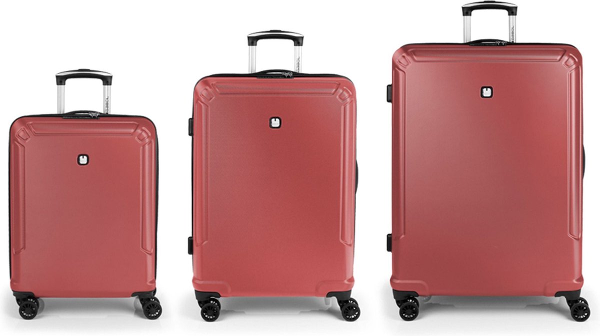 Gabol Vienna 4-Wiel Kofferset 3st. - Harde bagage - TSA slot - coral