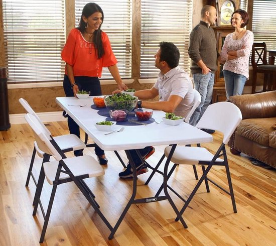 Inklapbare lange tafel - Tyrell - 183 x 76 x 74 cm - kleurrijk met extra zoekwoorden: tuinmeubelen, buitenmeubelen. Vouwtafel van Tyrell — afbeelding 4