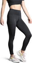 DANISH ENDURANCE Workout Leggings - Vrouwen - Hoge Taille - met Zakken - Zwart - S