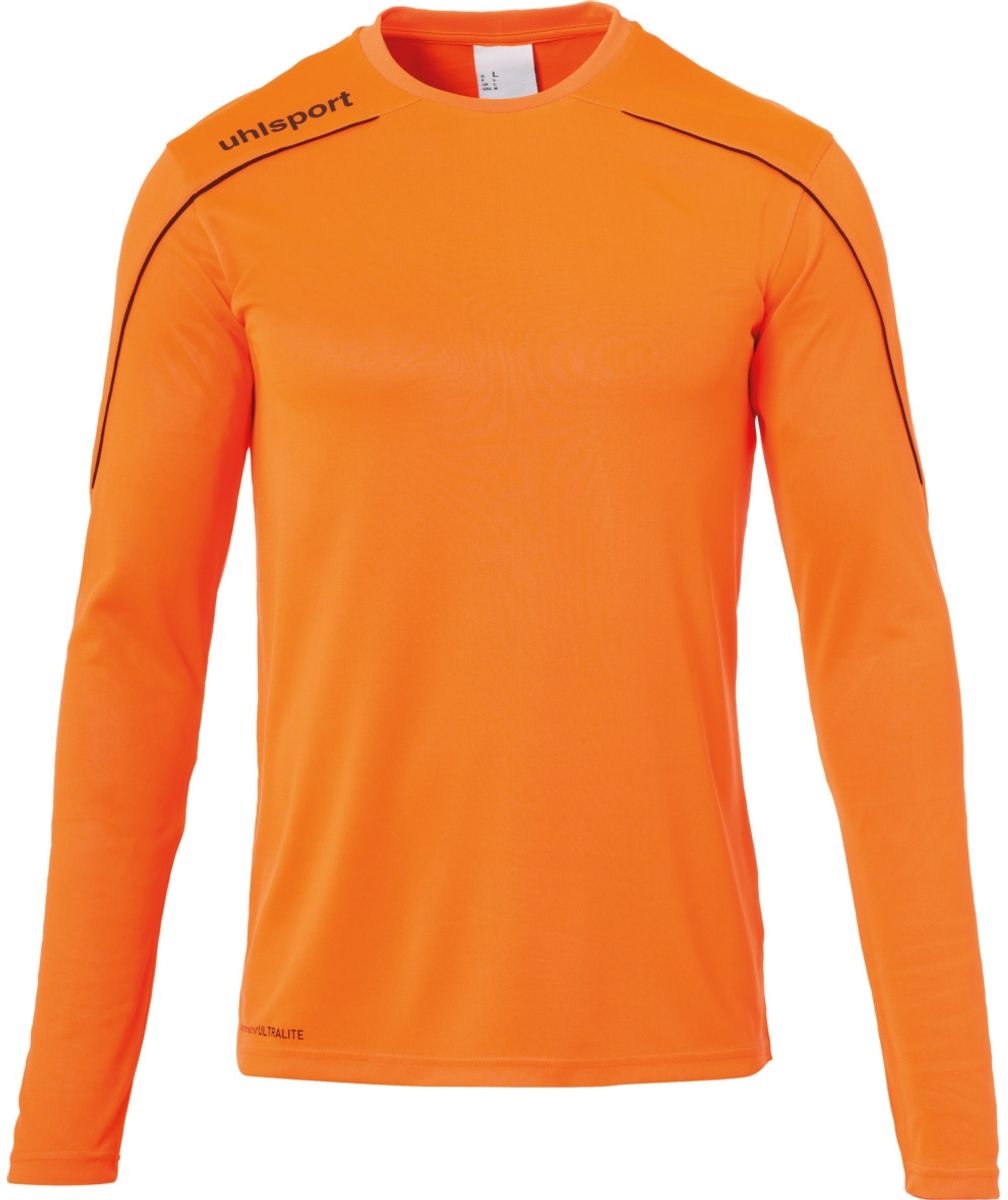 Uhlsport Stream 22 Voetbalshirt Lange Mouw Heren - Fluo Oranje / Zwart | Maat: XL