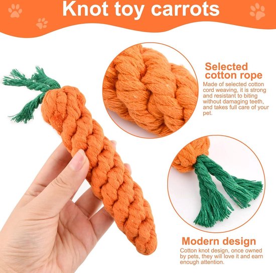 Go Rilla Hondenspeelgoed, touw, touw, speelgoed voor honden, interactief kauwspeelgoed, voordelig voor tandreiniging van de hond, voor puppy, middelgrote en grote honden (M, natuur