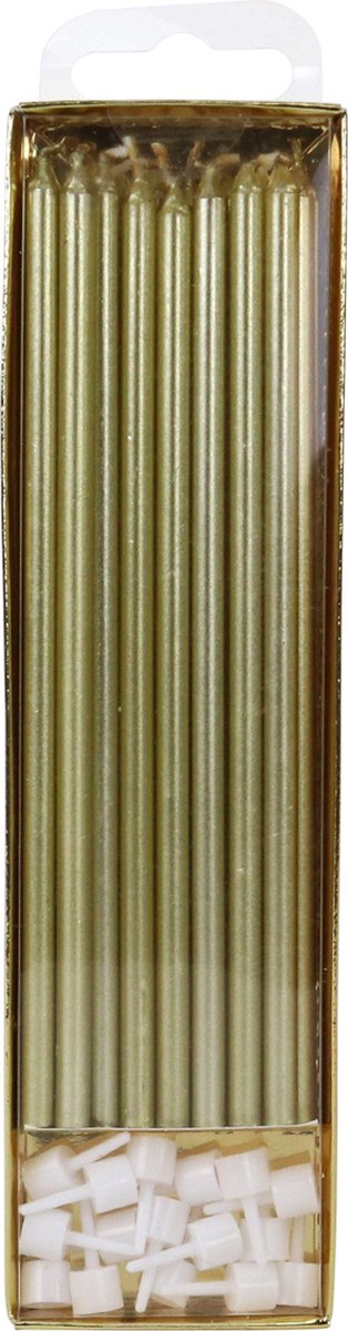 PME Extra Lange Kaarsen - Goud - 18cm - pk/16