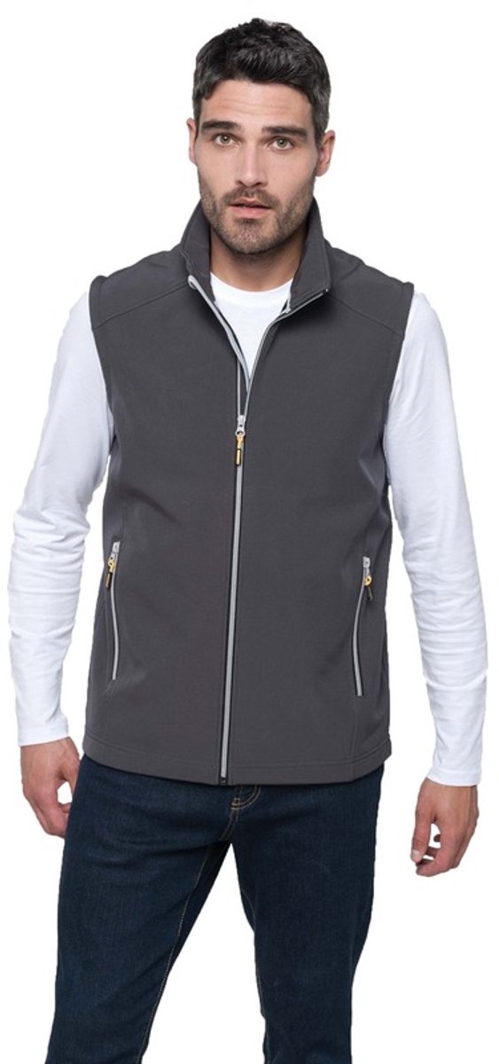 Softshell zomer vest/bodywamer voor heren Herenkleding/dunne jassen Mouwloze outdoor vesten Grijs
