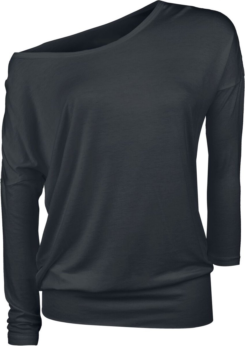 R.E.D. Rock-Engineered Design Zwart los shirt met lange mouwen - Dames - S