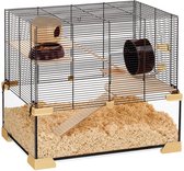 Ferplast Knaagdierenkooi Karat 60 Zwart&Transparant - Dierenverblijf - 59.5x39x52.5 cm