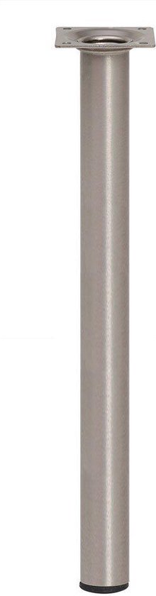 Stalen meubelpoot zwart rond ø 7,6 cm en hoogte 72 cm (4 stuks) kopen