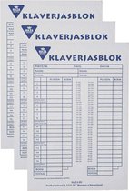 Klaverjassen scoreblok - 3x - 50 vellen - Kaartspellen - Klaverjassen score notitieblok