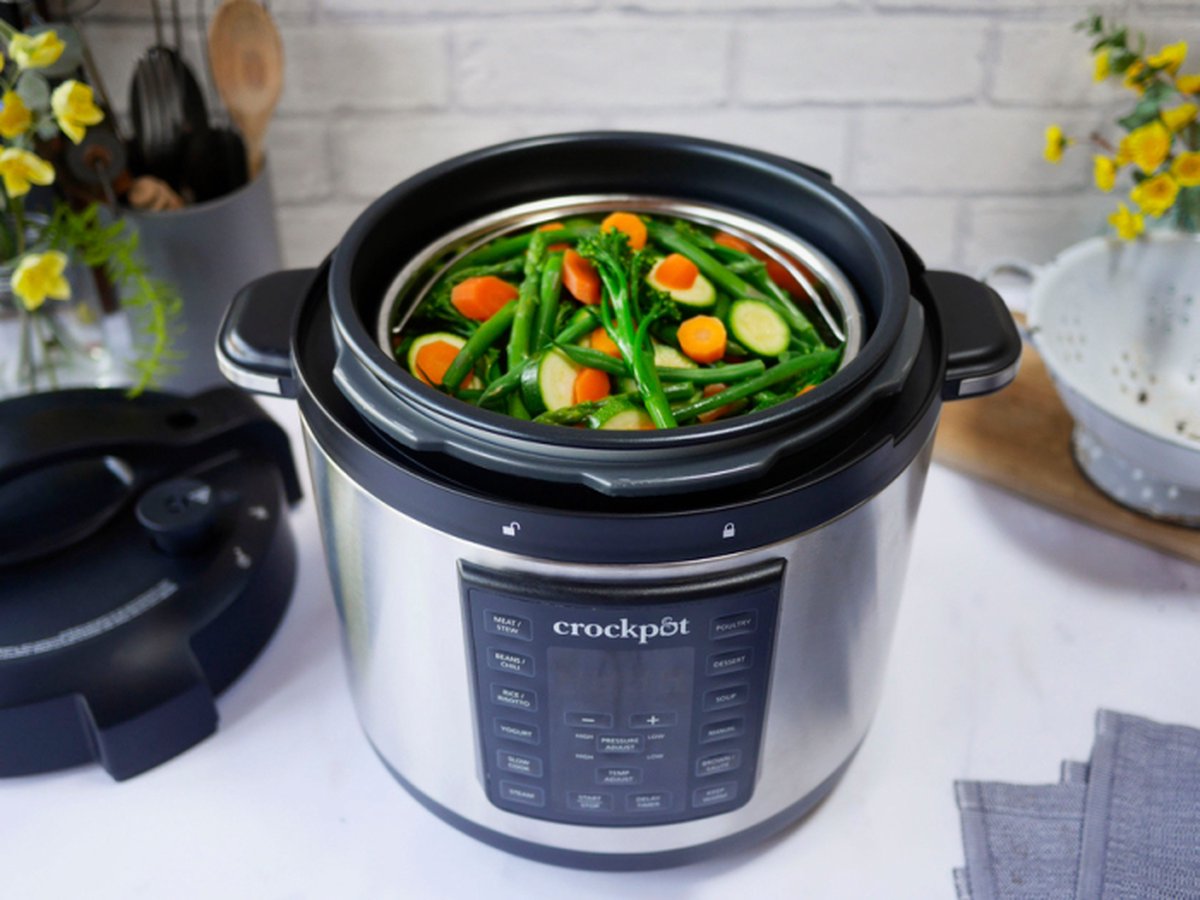 CrockPot Express Pot Pressure, Slow & Multi Cooker PLUS 5,6L (inclusief stoommand en tang) NIEUW – foto 8