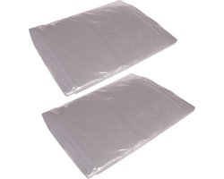 Veba Klussen Afdekfolie - 2x stuks - afdekzeil - transparant - 4 x 5 meter - voor schilderen en andere klussen - klusfolie