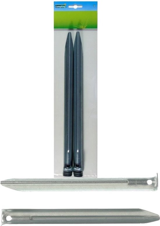 40x Tent haringen van metaal halfrond 30 cm - Tentharingen - Kampeerspullen - Tent opzetten camping/outdoor benodigdheden