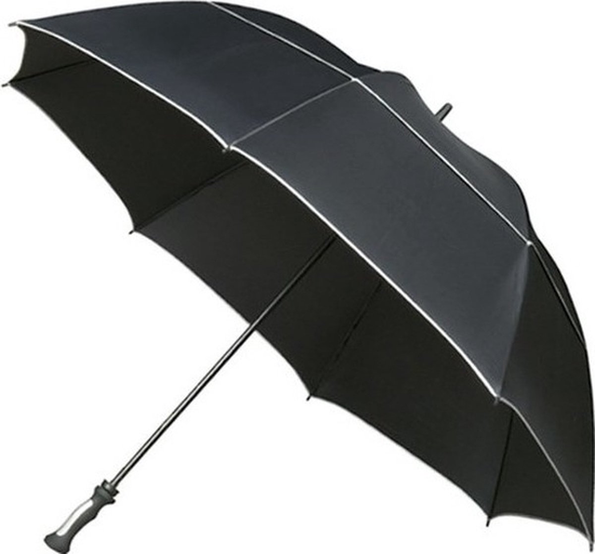 Golf stormparaplu zwart windproof 140 cm