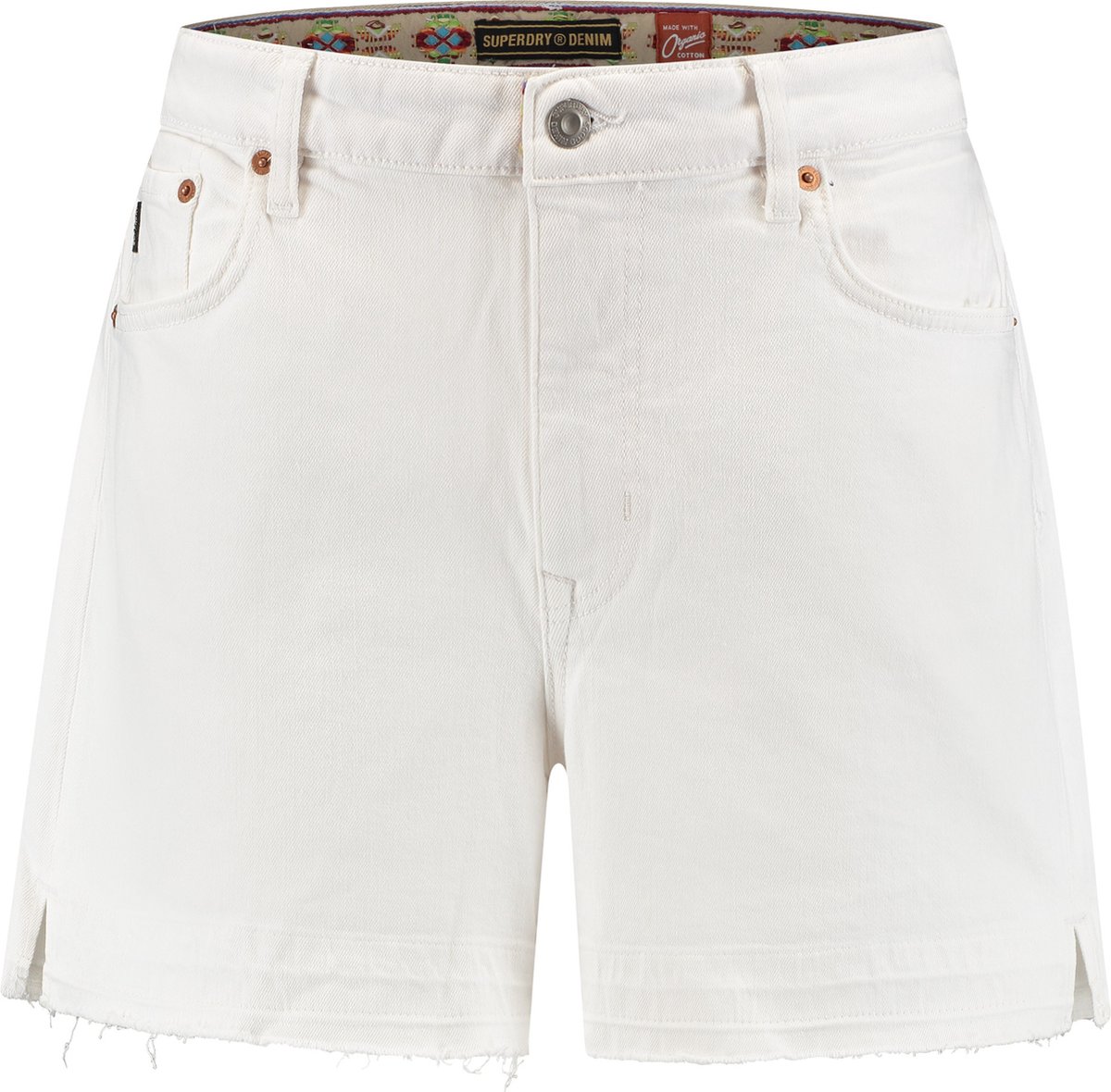 Superdry Vintage Mid Rise Cut Off Short Dames Wit