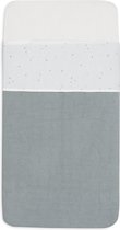 Jollein - Baby Laken Ledikant - 120x150cm - Ledikant, Babybed - Katoen - Twinkling Sea Green