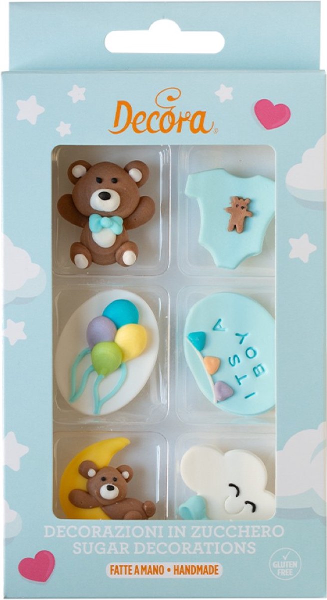 Decora Suikerdecoraties Set/6 - Baby Boy