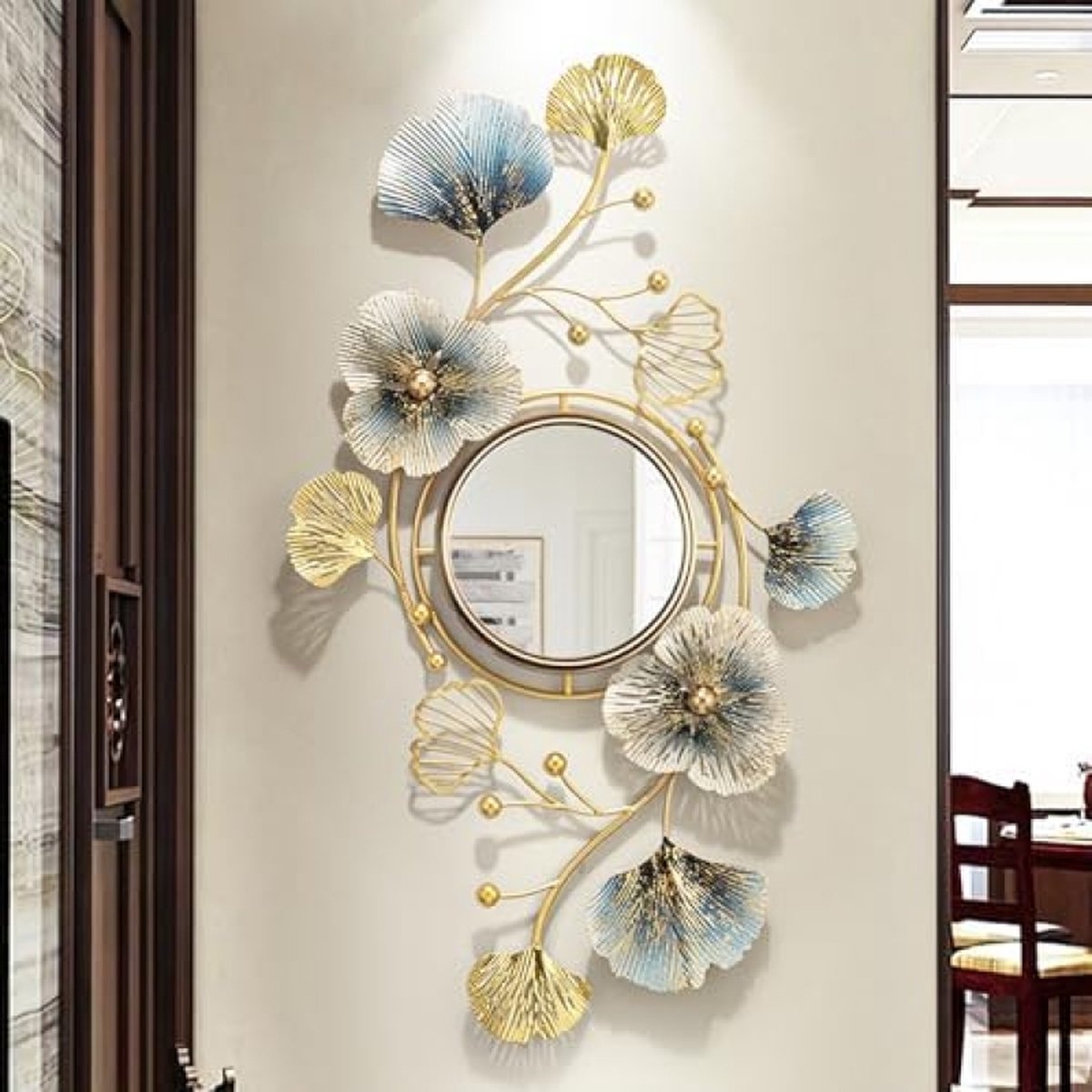 Wandspiegel met Groot Ginkgo Blad Design