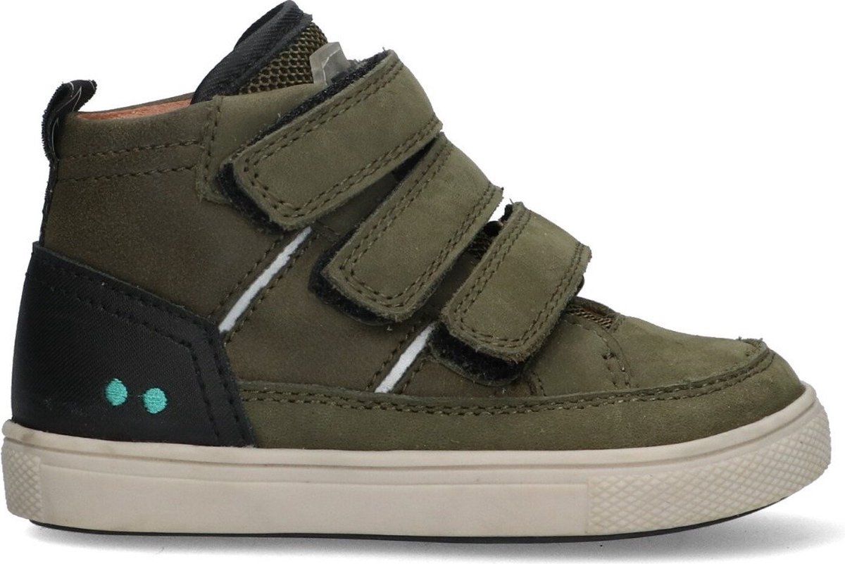 BunniesJR 224755-569 Jongens Hoge Sneakers - Groen - Leer - Klittenband