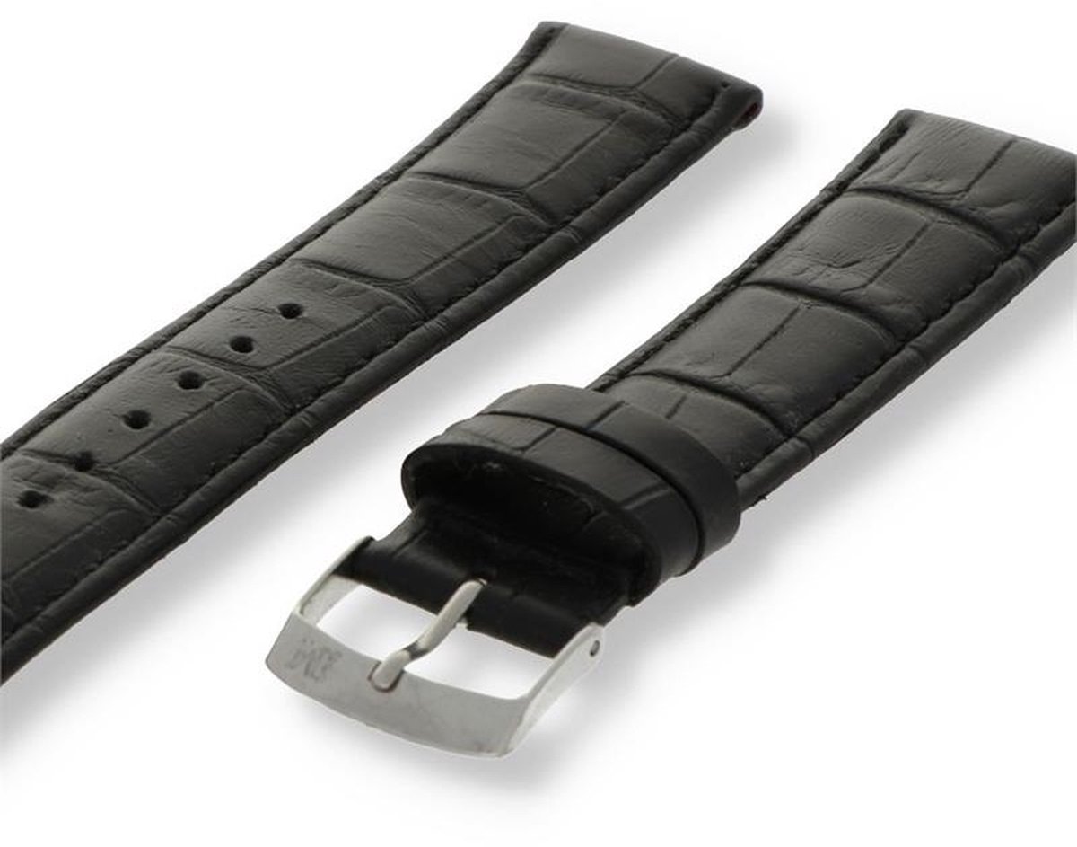 Morellato PMX019SAMBA PF Horlogebandje - Leer - Zwart - 18 mm