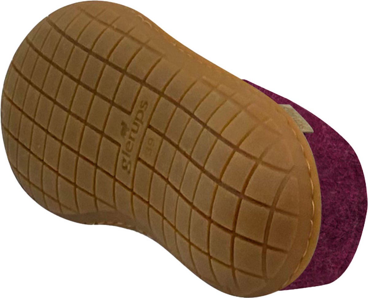 LuLu wonen LuLu- Wollen Sloffen Pantoffels Crème Roze antislip zool Laarsmodel Dames