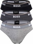 Drie BOSS slips, opgestapeld: grijs, donkergrijs en zwart.