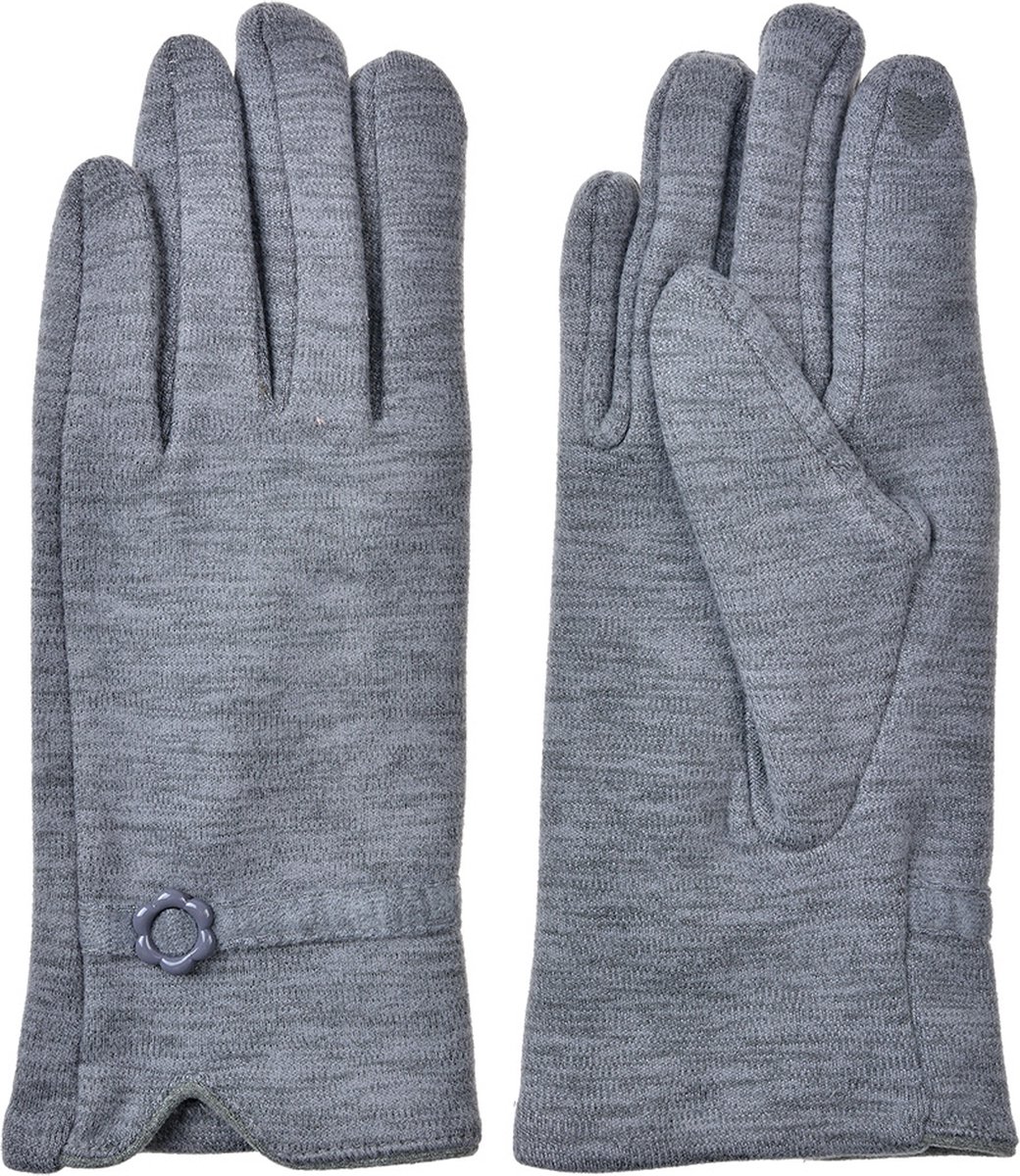 Clayre & Eef Handschoenen Winter 9x23 cm Grijs Polyester