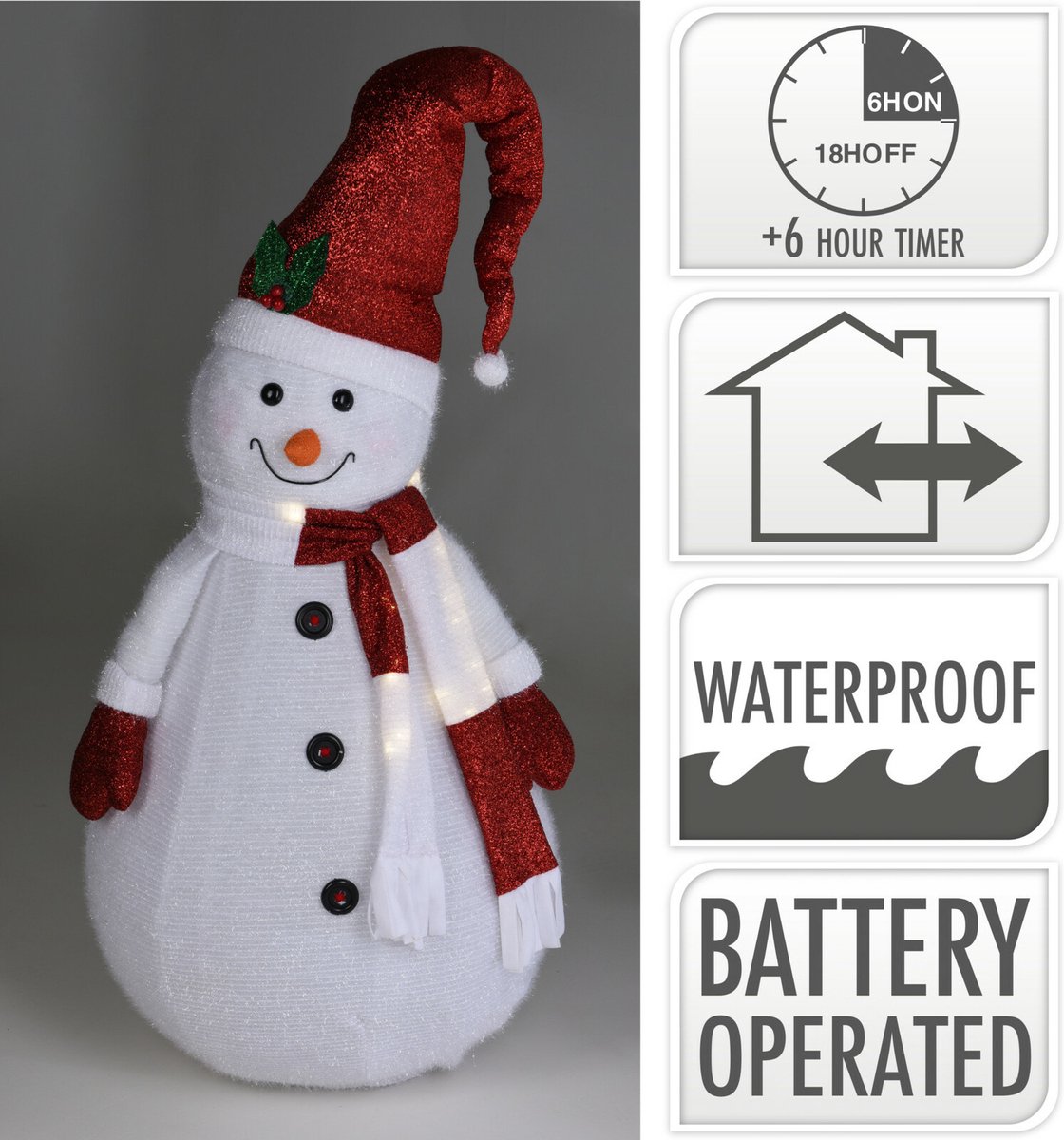 matches21 schattige sneeuwpop decoratieve figuren met gebreide mutsen