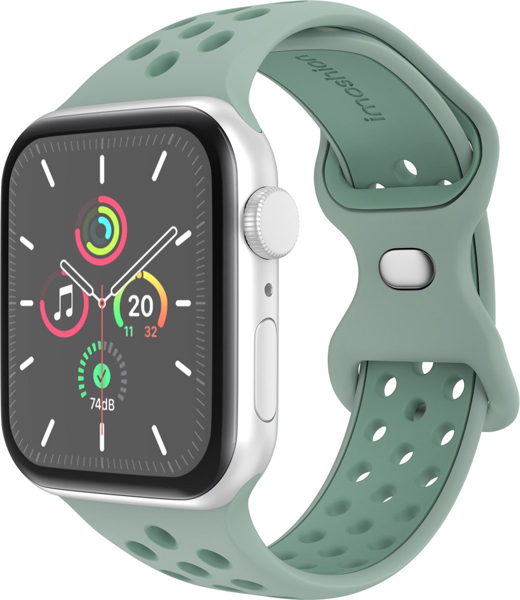 iMoshion Sport⁺ bandje geschikt geschikt voor Apple Watch Series 1 / 2 / 3 / 4 / 5 / 6 / 7 / 8 / 9 / SE / Ultra (2) - 42 / 44 / 45 / 49 mm - Maat S/M - Sage