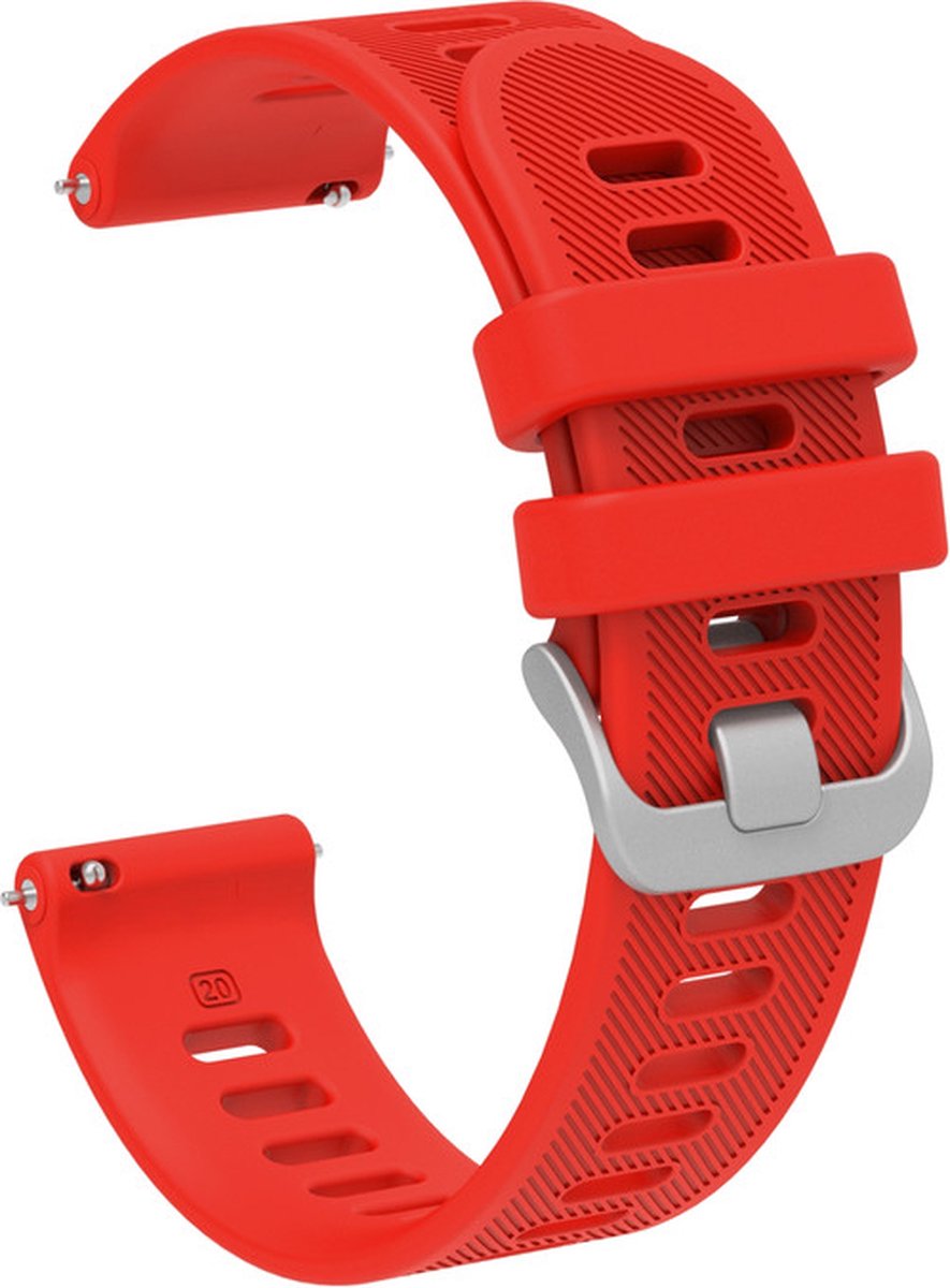Siliconen bandje - geschikt voor Samsung Galaxy Watch 7 / Watch FE / Watch 6 (Classic) / Watch 5 (Pro) / Watch 4 (Classic) / Watch 3 41 mm / Active / Active 2 / Watch 42 mm - rood