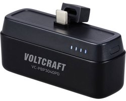 VOLTCRAFT VC-PBP3040PD Powerbank 4500 mAh USB PD Li-ion Zwart (mat) Statusweergave