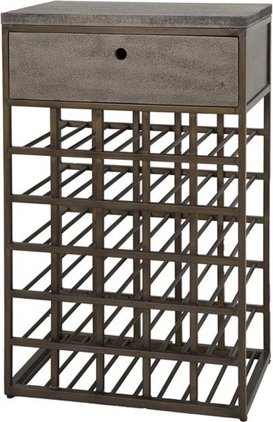 Collection Hoyz - Cave à Vin Ferro 1 Tiroir - Bronze Antique