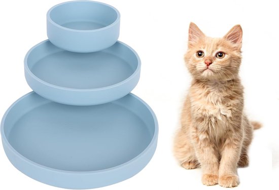 Conlun Kattenvoermat, 1,2 cm verhoogde randen hondenbakmat voor morsen insluiting, BPA-vrij siliconenrubber, 100% waterdicht (turquoise, 60 x 40 cm