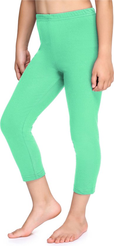 Merry Style Meisjes Leggings - Sport - Vrijetijdsbroek - Capri - Katoen - MS-MS10-226-LE - Munt - 134