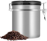 Boîte de stockage de grains de Coffee hermétique en acier inoxydable 304, capacité de 1,5 l, Pot de stockage de Kitchen , argent