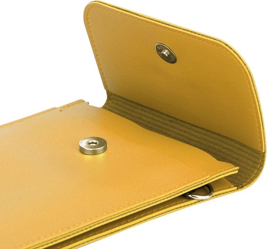 Mobielhoesje geschikt voor Motorola MOTO G4 / G4 PLUS in GEEL Etui Case Cover Handtas voor dames