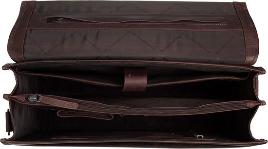 The Chesterfield Brand Sac de bureau Sac d'ordinateur portable pour ordinateur portable Glenwood Laptopbag Brown Marron foncé
