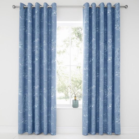 Dreams & Drapes Darnley - Par De Cortinas Plisadas 100% Algodón, 168 X 137 Cm, Color Coral/Natural, Multicolor