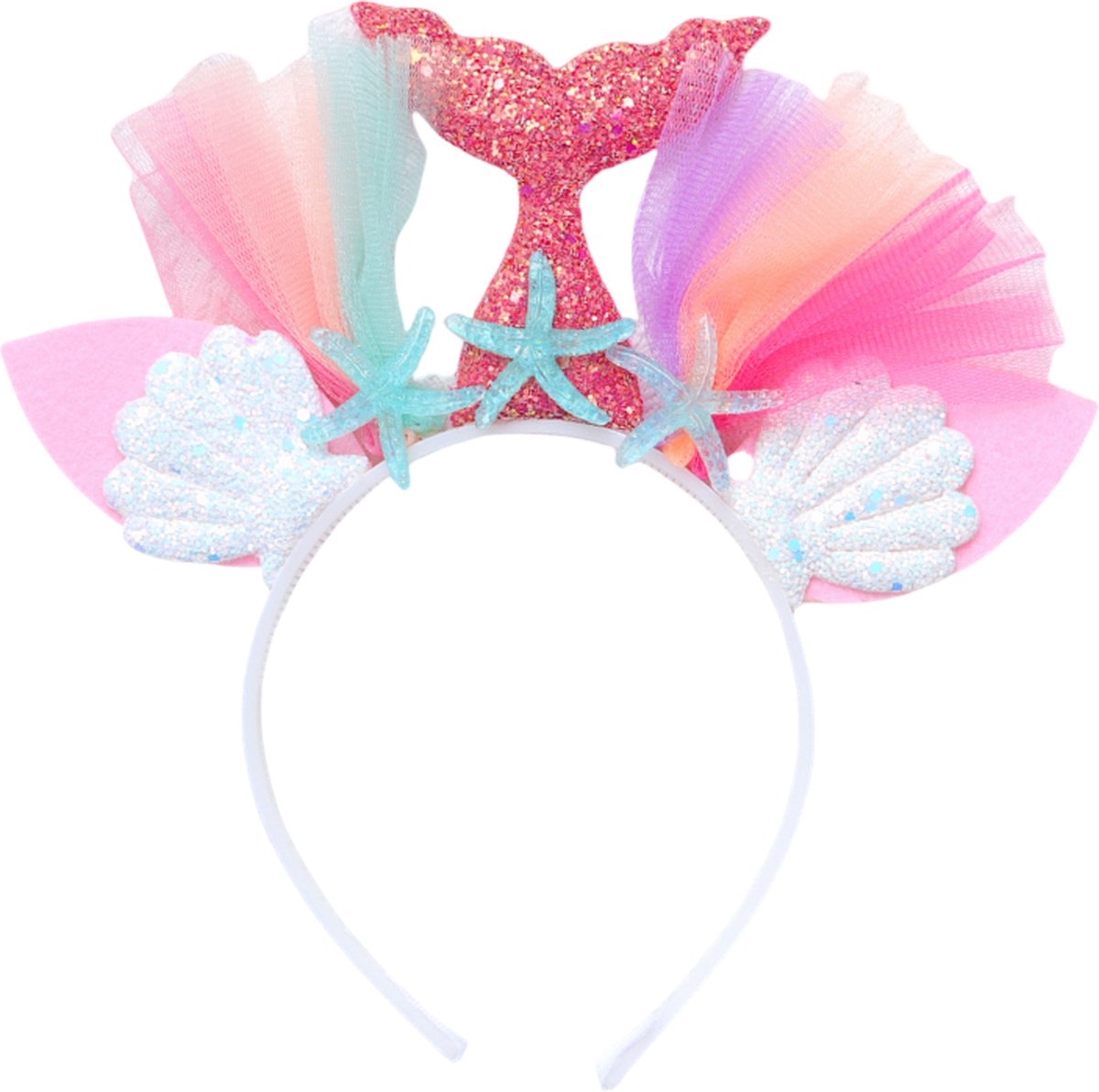 Joya Kids® Luxe Mermaid Glitter Cape met Accessoires | Zeemeermin Prinsessencape met Pailletten | Cape Set Paillet | Prinses jurk | Unicorn | Meisje Verkleedset | Carnvalskleding Meisjes | Met Mermaid Kroon, Staf, Tasje en Sieradenset — afbeelding 12