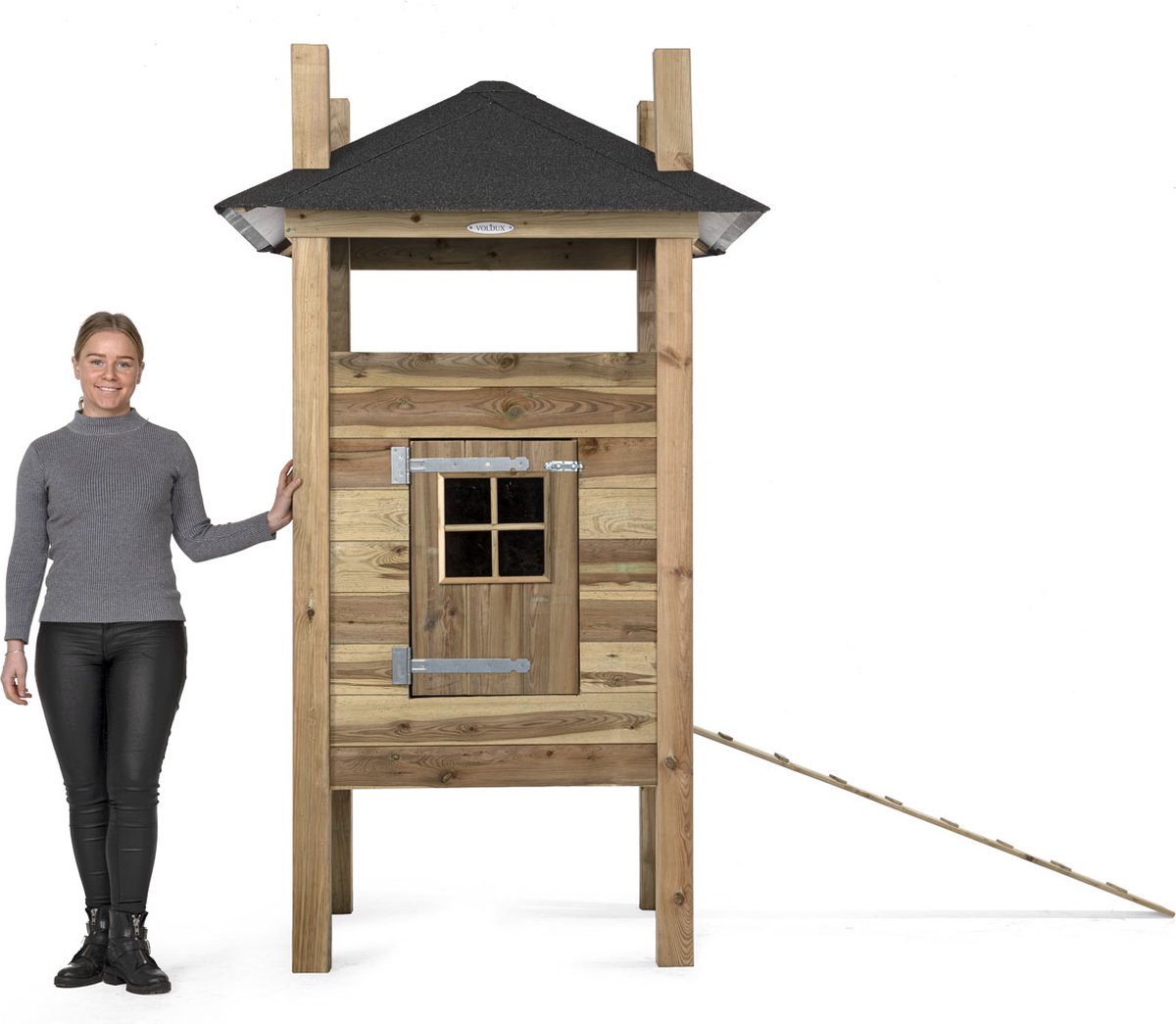 Kippenhok Fem - Kippenren - Kippenhok met ren - Kippenren voor buiten - Kippenhok voor buiten - hooiberg - hout in stijl