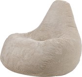 Bol.com icon “Dalton” Corduroy Zitzakfauteuil Beige Zitzakstoel Cord Zitzak Volwassenen met Vulling Woonkamerzitzakken aanbieding