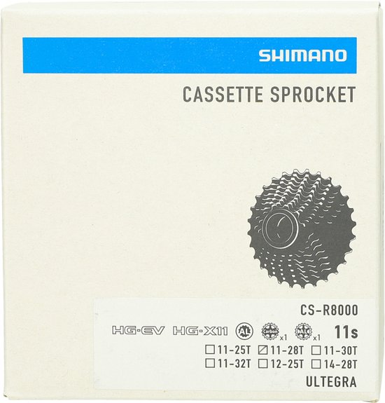 Cassette 11 speed Shimano Ultegra CS-R8000 11-28T — afbeelding 5