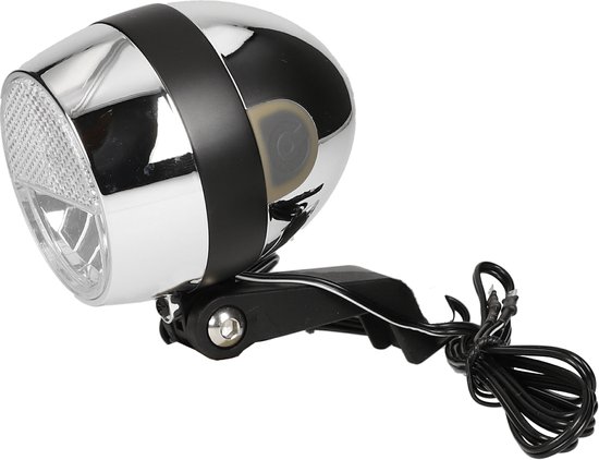 Fiets Cortina koplamp Amsterdam dynamo chroom/zwart — afbeelding 2