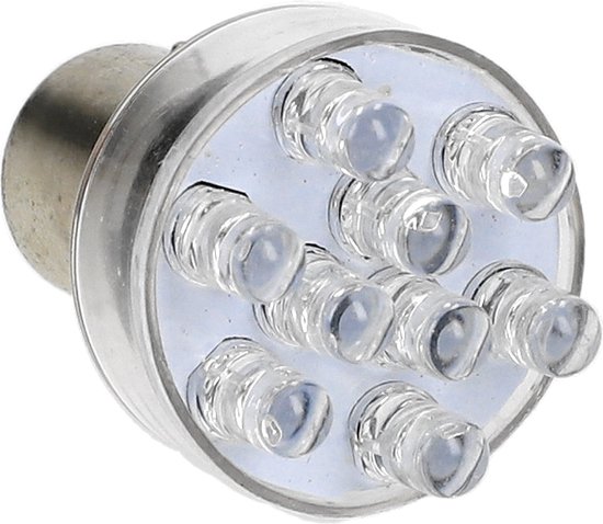 Lamp 12V BAY15D 9 LED rood | bol