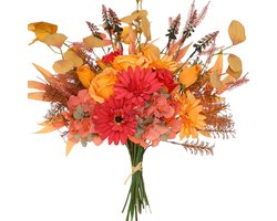 Top 10 decoraties voor in huis 2026: Herfst decoratie Kunstbloem zijden hortensia bloemstukken oranje bloem faux planten boeketten voor bruiloft decoraties plastic bloemen tafel centerpieces voor huis tuin kantoor decor - herfst decoratie